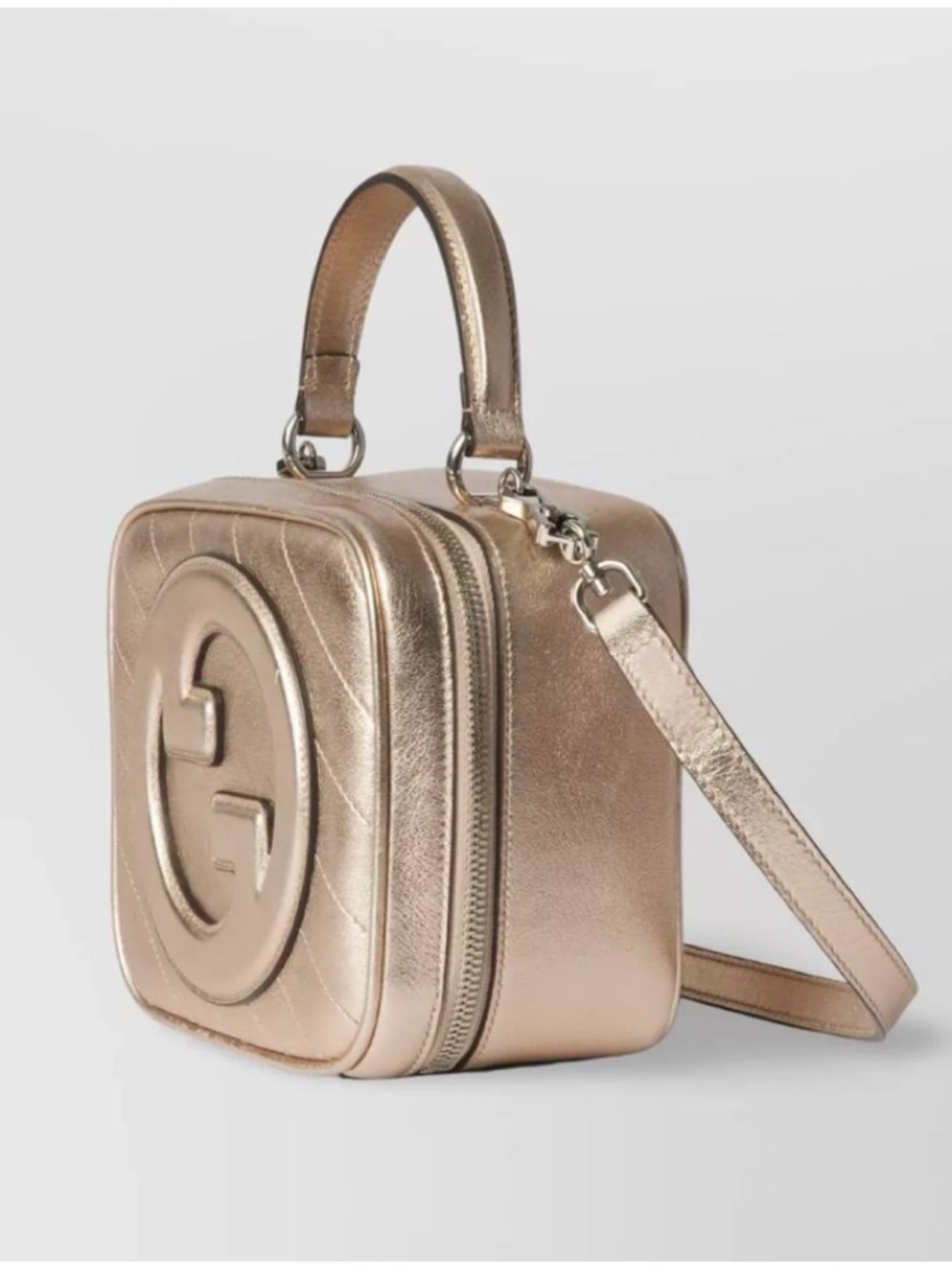 Gucci Blondie Gold Leather Top Handle Bag - Picture 2 of 12